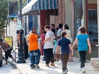 The group then rambled around town to the 9 banner sites : Art on Main, Warrenton, banners