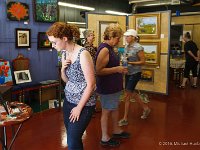 The judges at work in The Main Design : Art on Main, Warrenton